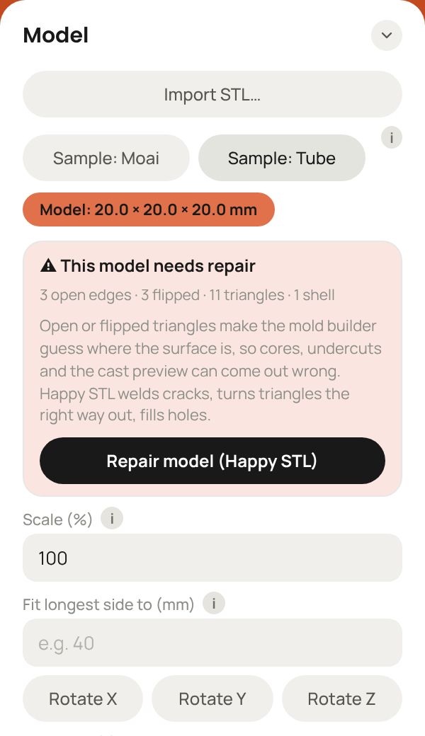The repair warning